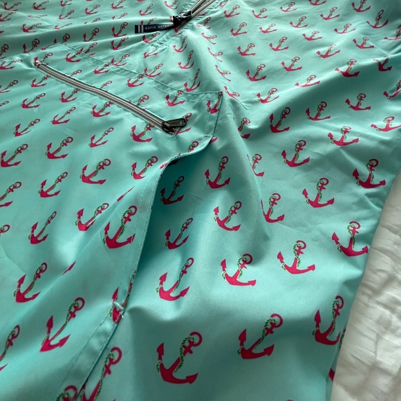 Hooded Charles River Chatham Anorak - Anchor Print - M - Picture 6 of 17